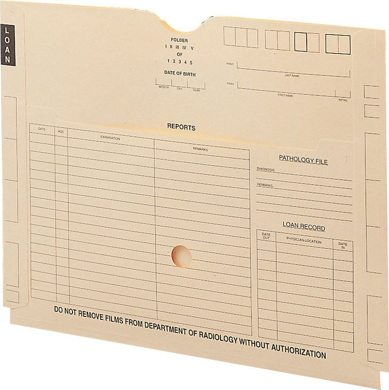 PXR7 X-ray Jacket with Pocket, Printed, 18-1/4"x14-1/2", Manila, 100/Box