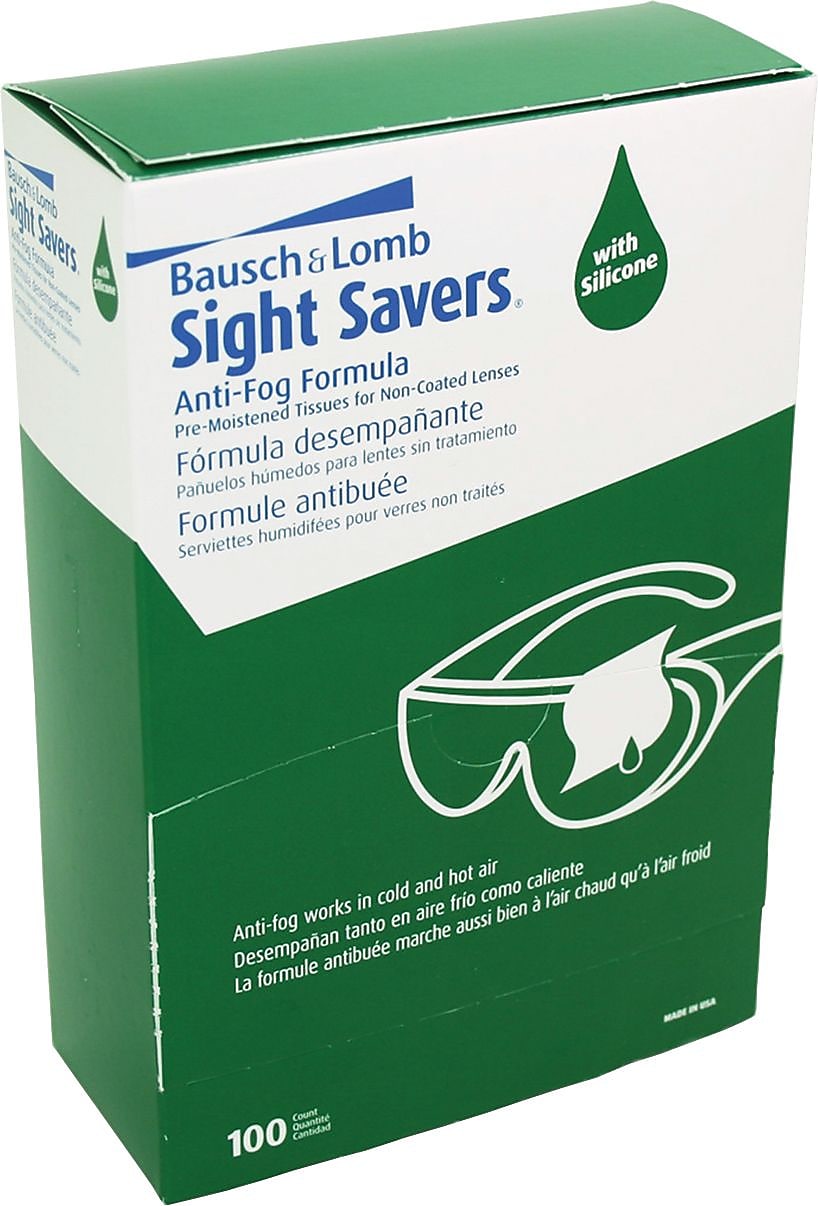 Sight Savers Pre-Moistened Anti-Fog Tissues with Silicone, 100/Pack