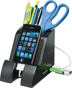 Victor Technology Smart Charge Pencil Cup™, With 4-Port USB Hub