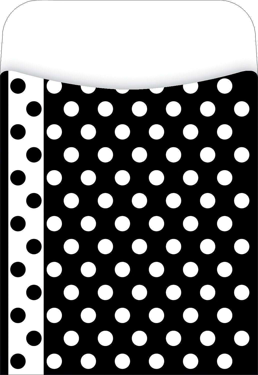 Barker Creek Dots Library Pockets, 5.125" x 3.5", 30/Pack (LL1213)