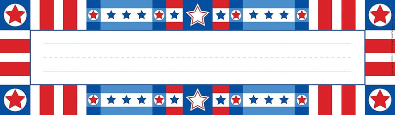 Barker Creek Americana School Name Plates, 12" x 3.5", 36/Pack (LL1411)