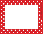 Barker Creek Self-adhesive Red & White Dots School Name Tags, 2.75" x 3.5", 45/Pack (LL1502)