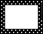 Barker Creek Self-adhesive Black & White Dots School Name Tags, 2.75" x 3.5", 45/Pack (LL1505)