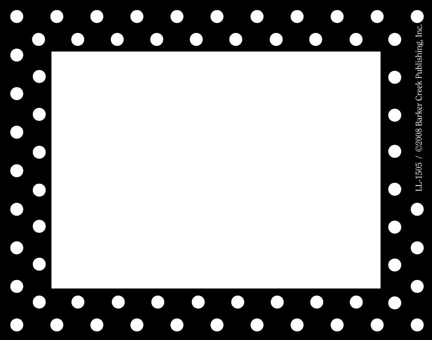 Barker Creek Self-adhesive Black & White Dots School Name Tags, 2.75" x 3.5", 45/Pack (LL1505)