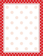 Barker Creek Dots Computer Paper, 8.5" x 11", 60 lbs., Red and White, 50 Sheets/Pack (LL716)
