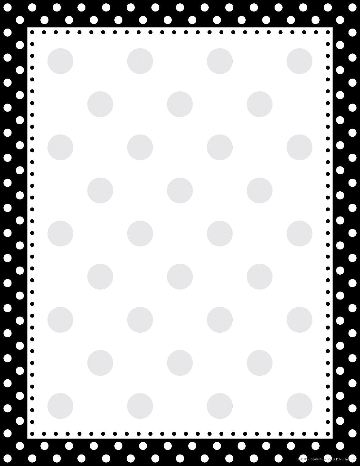 Barker Creek Dots Computer Paper, 8.5" x 11", 60 lbs., Black and White, 50 Sheets/Pack (LL717)