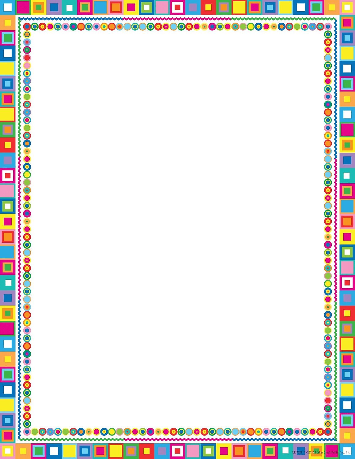 Barker Creek Retro Computer Paper, 8.5" x 11", 60 lbs., Multicolored, 50 Sheets/Pack (LL722)