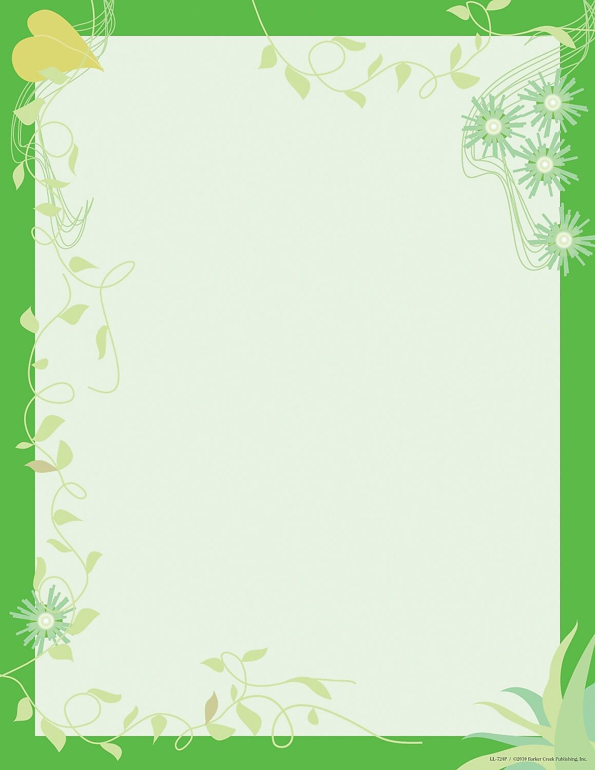 Barker Creek Go Green Computer Paper, 8.5" x 11", 60 lbs., Green, 50 Sheets/Pack (LL724)
