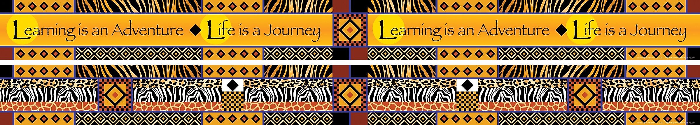 Barker Creek Double-Sided Border with Quote, 35" x 3", Africa, 12/Pack (LL943)