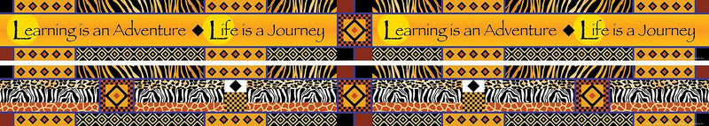 Barker Creek Double-Sided Border with Quote, 35" x 3", Africa, 12/Pack (LL943)