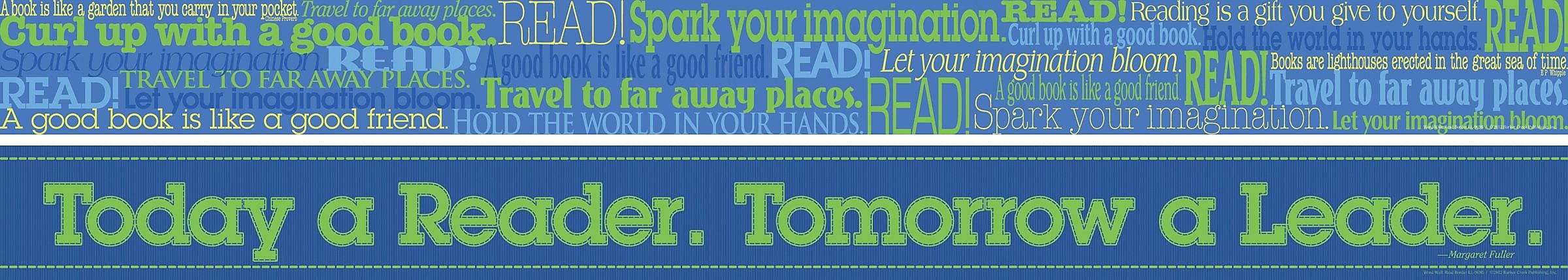 Barker Creek Double-Sided Border with Motivational Words, 35" x 3", Word Wall Read, 12/Pack (LL969)