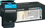 Lexmark C540H2CG Cyan High Yield Toner Cartridge, Prints Up to 2,000 Pages