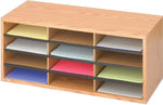 Safco® 9401 Literature Organizer, 12"(H) x 29"(W) x 12"(D), Medium Oak