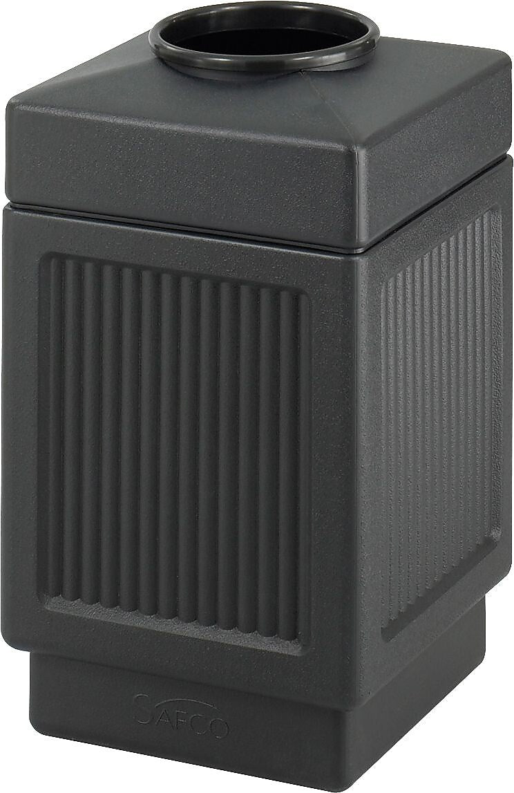 Safco Canmeleon Plastic Trash Can with no Lid, Black, 38 gal. (9475BL)