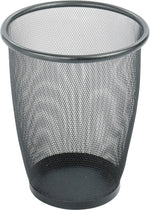 Safco Onyx Round Wastebasket, Black Mesh (9717BL)