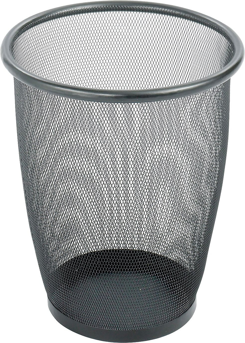 Safco Onyx Round Wastebasket, Black Mesh (9717BL)