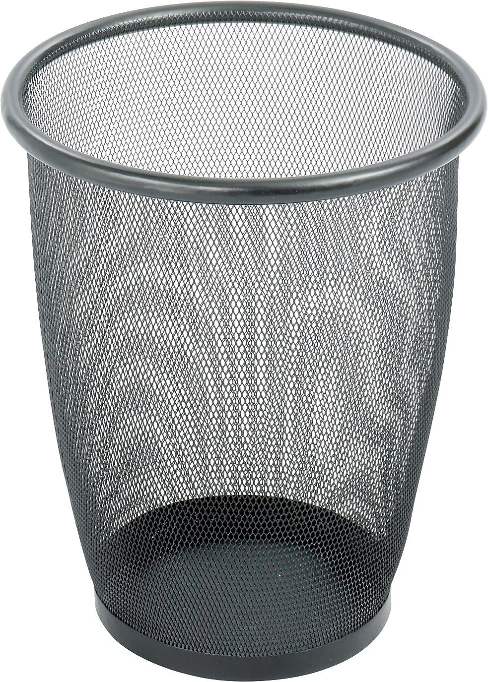 Safco Onyx Round Wastebasket, Black Mesh (9717BL)