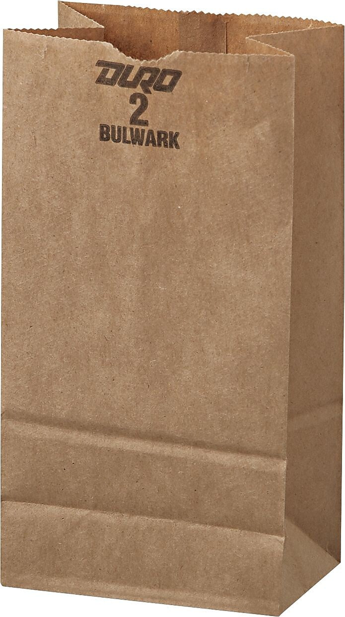 General #2 Paper Grocery, 52lb Kraft, Extra-Heavy-Duty 4 5/16" x 2 7/16" x 7 7/8", 500 Bags