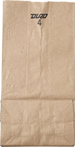 Standard-Duty Natural Paper Bags, #4, 9 3/4"H x 5"W x 3 1/3"D, 500/Cs