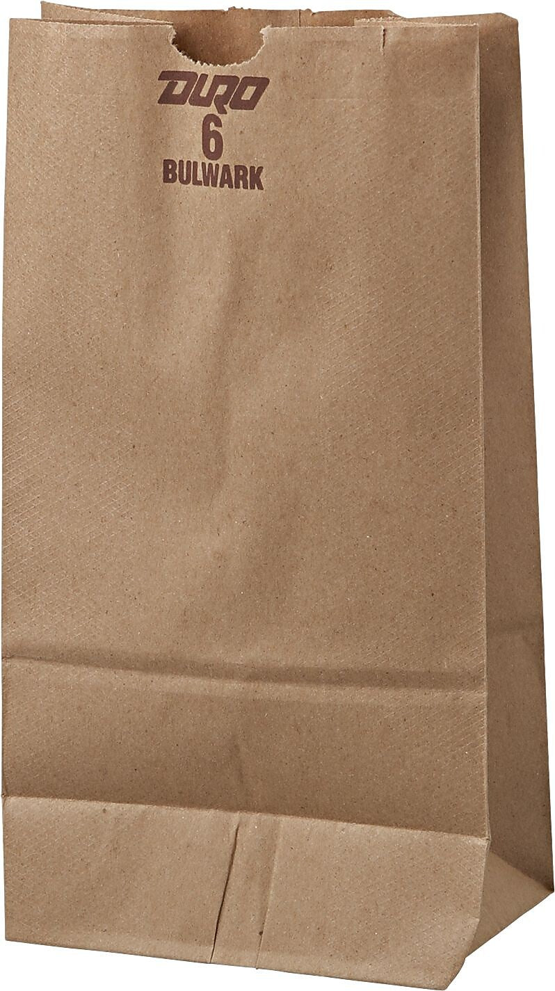 Boardwalk® Kraft Heavy Duty Paper Bag, 50 lb, 11 1/16" H x 6" W x 3 5/8" D