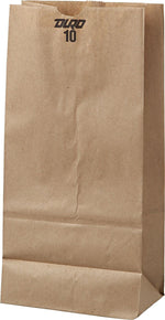 General #10 Paper Grocery Bag, 35lb Kraft, Standard 6 5/16 X 4 3/16 X 13 3/8, 500 Bags