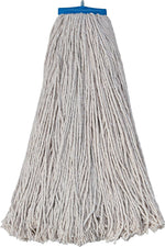UNISAN® Plastic Fiber Economical Lieflat Mop Head, White, 12/Case