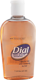 Dial Hair + Body Wash Liquid Soap, Peach Scent, 7.5 oz., 24/Carton (DPR04014)