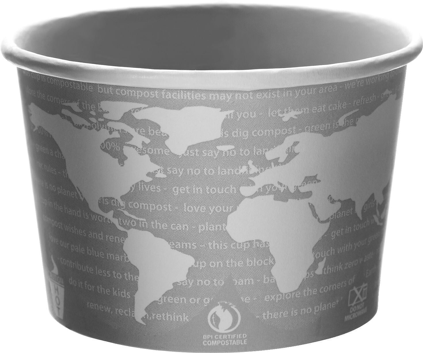 Eco-Products® World Art™ BSC16 Soup Cup, 16 oz. Gray/White, 500/Case
