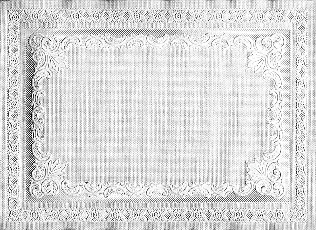 Hoffmaster® Placemats, Classic Embossed Straight Edge, White, 10Wx14"L, 1000/Pack