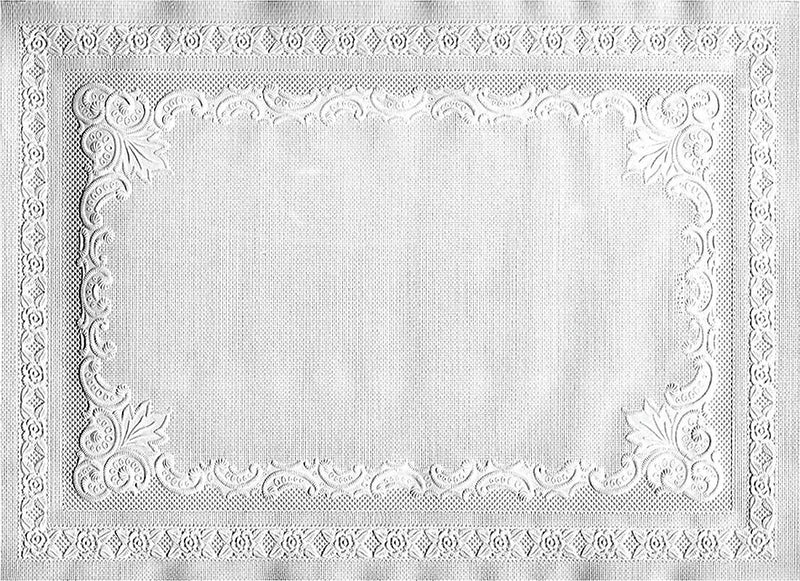 Hoffmaster® Placemats, Classic Embossed Straight Edge, White, 10Wx14"L, 1000/Pack