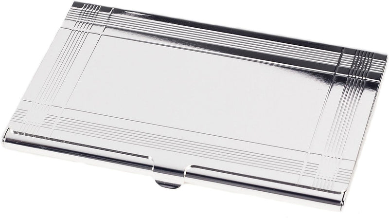 Bey-Berk Pocket Business Card Case, Silver Plated (D156)