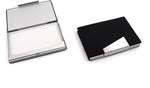 Bey-Berk Leather Business Card Case with Aluminum Trim, Brown (D259B)