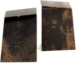 Bey-Berk Marble Book Ends, 6"H, Brown (R11)