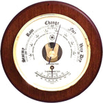 Bey-Berk Brass and Cherry Wood Indoor Barometer/Thermometer (WS070)