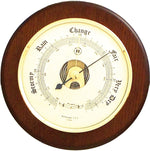 Bey-Berk Brass and Cherry Wood Indoor Barometer (WS072)