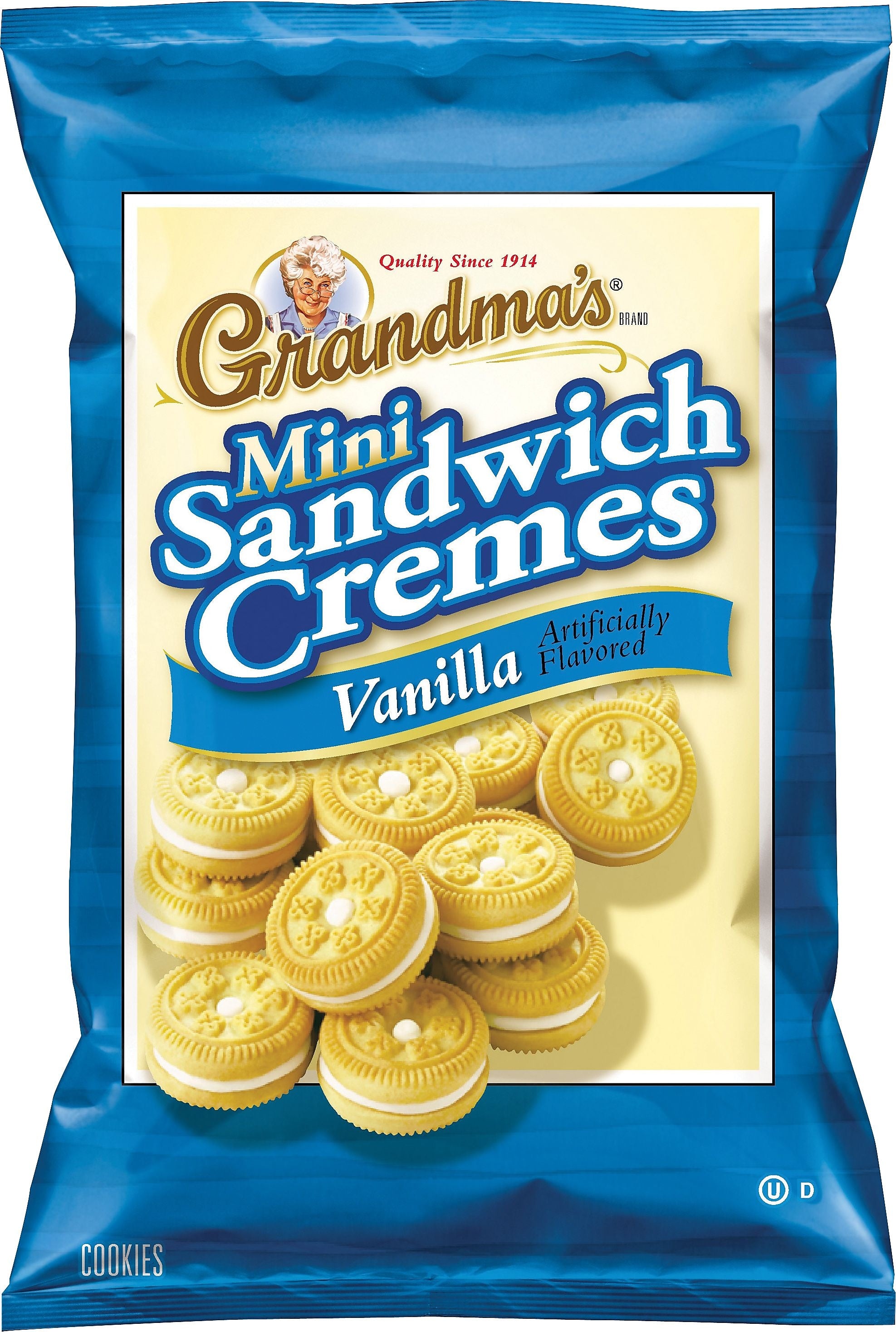 Grandma's Mini Vanilla Creme Cookies, 3.71 oz, 24/Carton (45095)