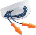 Howard Leight Corded Earplugs, NRR 25 dB, Orange/Blue, 100/Box (154-SMF-30W-P)