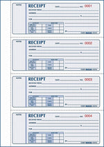 Money Receipt Forms, Carbonless, 3 Part, Hard Cover, 2-3/4" x 7", 200 Sets/Book (RED8L818)