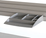Workrite Sierra Accessory Tray for Tool Bar, Silver, 2"H x 9 1/2"W x 10"L