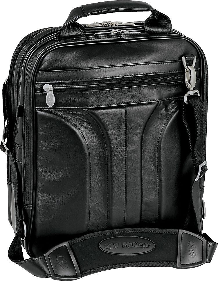 McKlein Laptop Pouch, Black Leather (4165)
