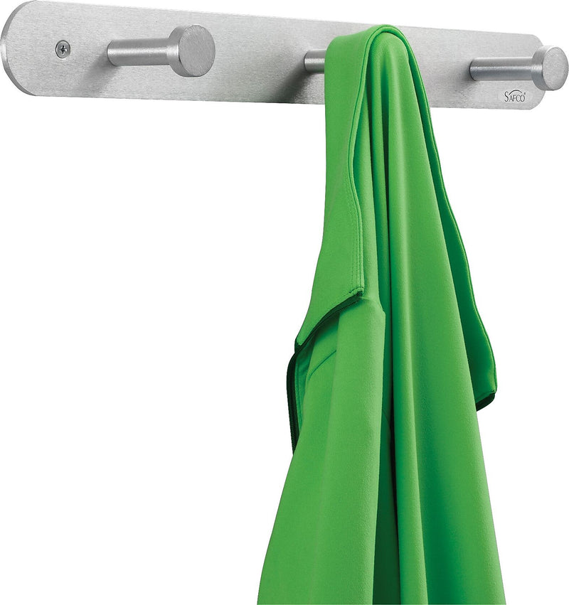Safco Nail Head Coat Hook, 3 Hook, Silver, EA  (4201)