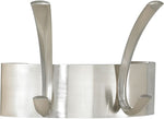 Safco® Metal Coat Rack, 2 Hook, Silver, 5"H x 7"W x 4 1/2"D
