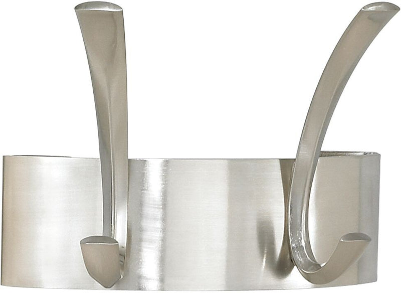 Safco® Metal Coat Rack, 2 Hook, Silver, 5"H x 7"W x 4 1/2"D