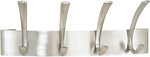 Safco® Metal Coat Rack, 4 Hook, Silver, 5 1/4"H x 14 1/4"W x 4 1/4"D