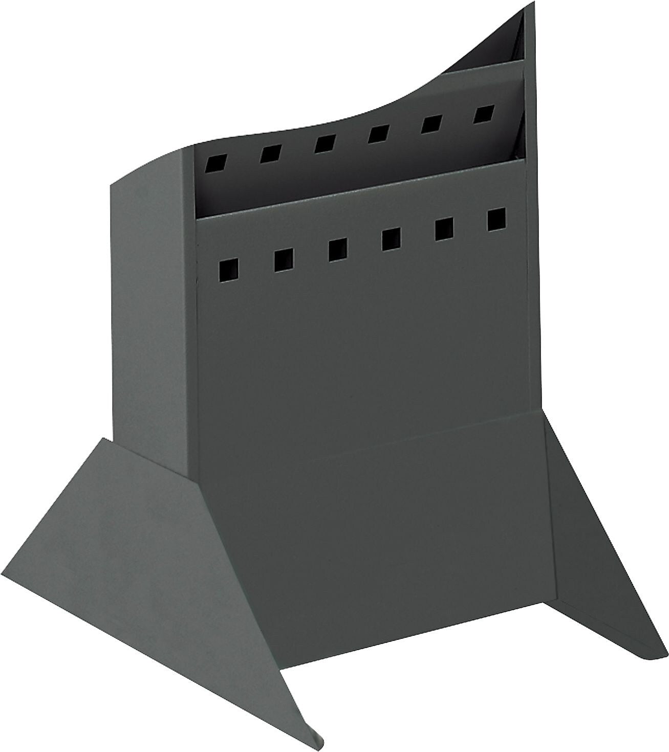 Safco Magazine Holder Base, 14" x 10", Freestanding, Black Steel (4323BL)