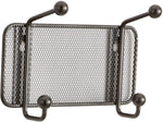 Safco Onyx 2 Hook Wall Rack, Black, Mesh (6401BL)