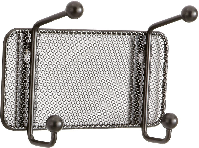 Safco Onyx 2 Hook Wall Rack, Black, Mesh (6401BL)