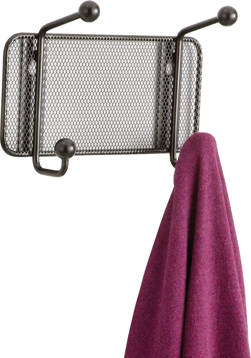 Safco Onyx 2 Hook Wall Rack, Black, Mesh (6401BL)
