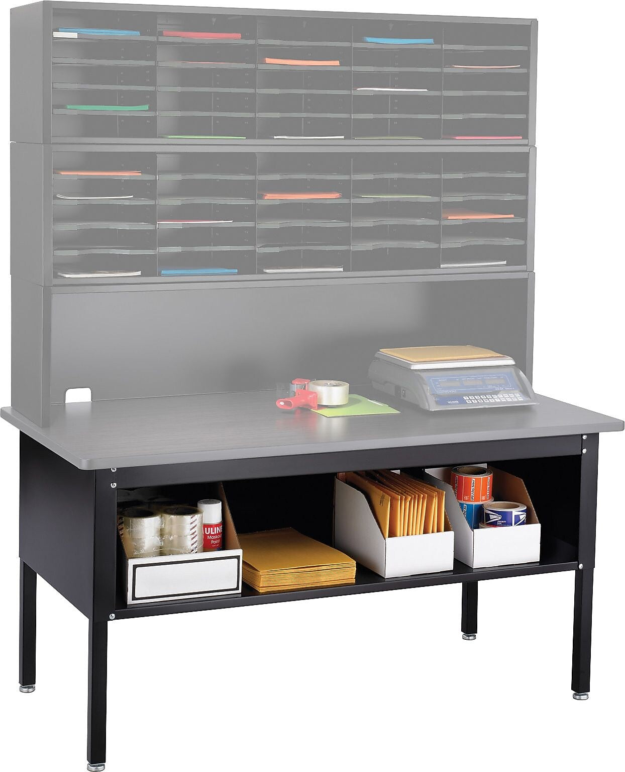 Safco E-Z Sort Sorting Tables, 30" x 60", Black (7749BL)