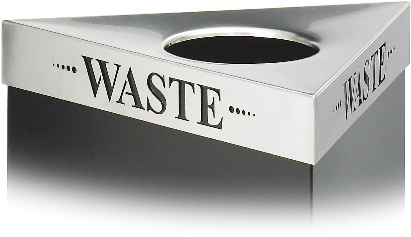 Safco Trifecta Waste Stainless Steel Trash Can Lid, 30 gal. (9560WA)